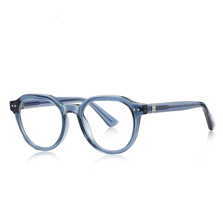 CCspace Men's Full Rim Polygon Oval Tr 90 Alloy Rivet Reading Glasses 802694
