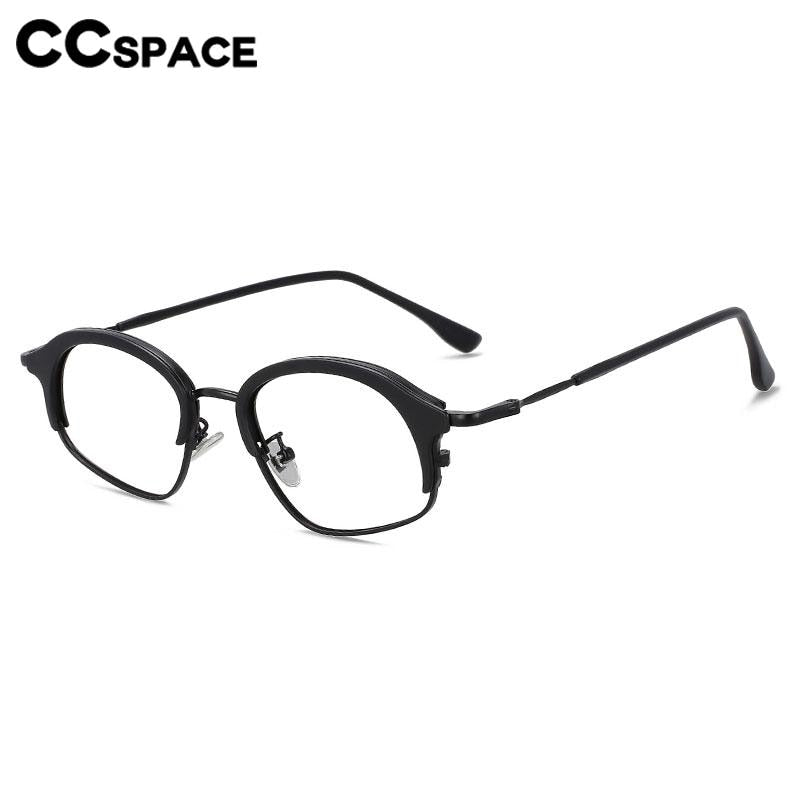 CCSpace Unisex Full Rim Irregular Rectangle Alloy Eyeglasses 56646 Full Rim CCspace   