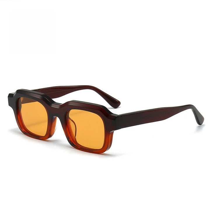 Black Mask Men's Full Rim Square Acetate Sunglasses 402450 Sunglasses Black Mask C10 As Shown 