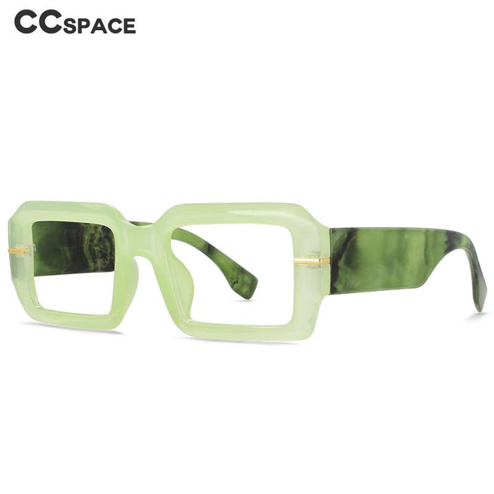 CCSpace Unisex Full Rim Rectangle Tr 90 Rivet Eyeglasses 56340 Full Rim CCspace   