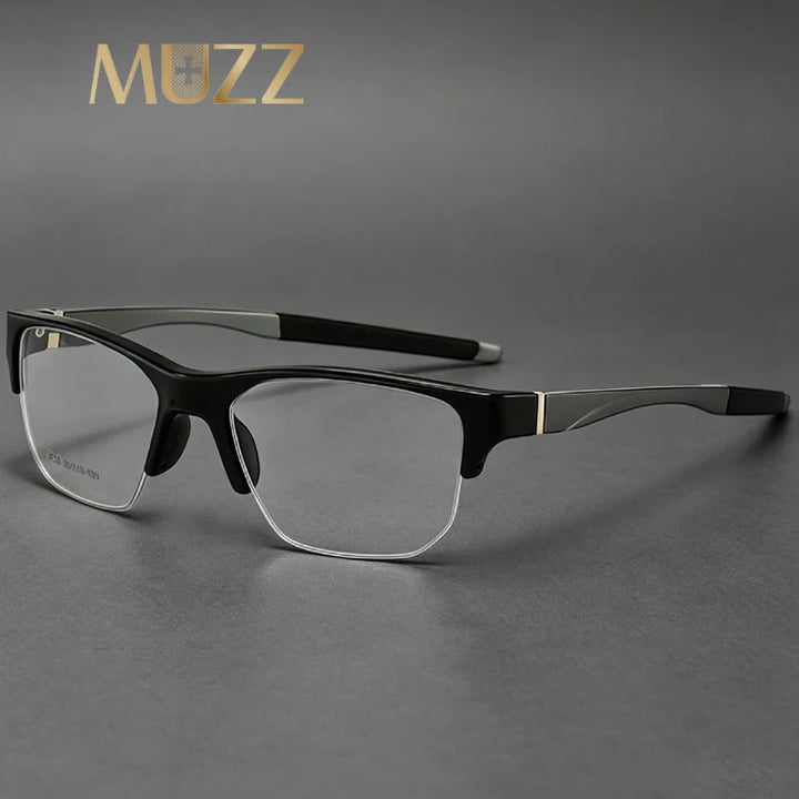 Muzz 58560 men's semi rim sports prescription eyeglasses