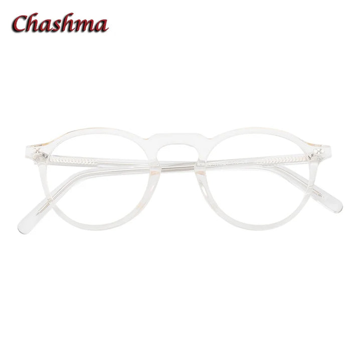 Chashma Ochki Women's Full Rim Round Acetate Alloy Eyeglasses 37924