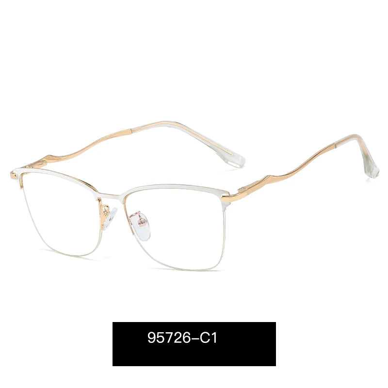 Handoer Women's Full Rim Square Cat Eye Tr 90 Alloy Eyeglasses 195726