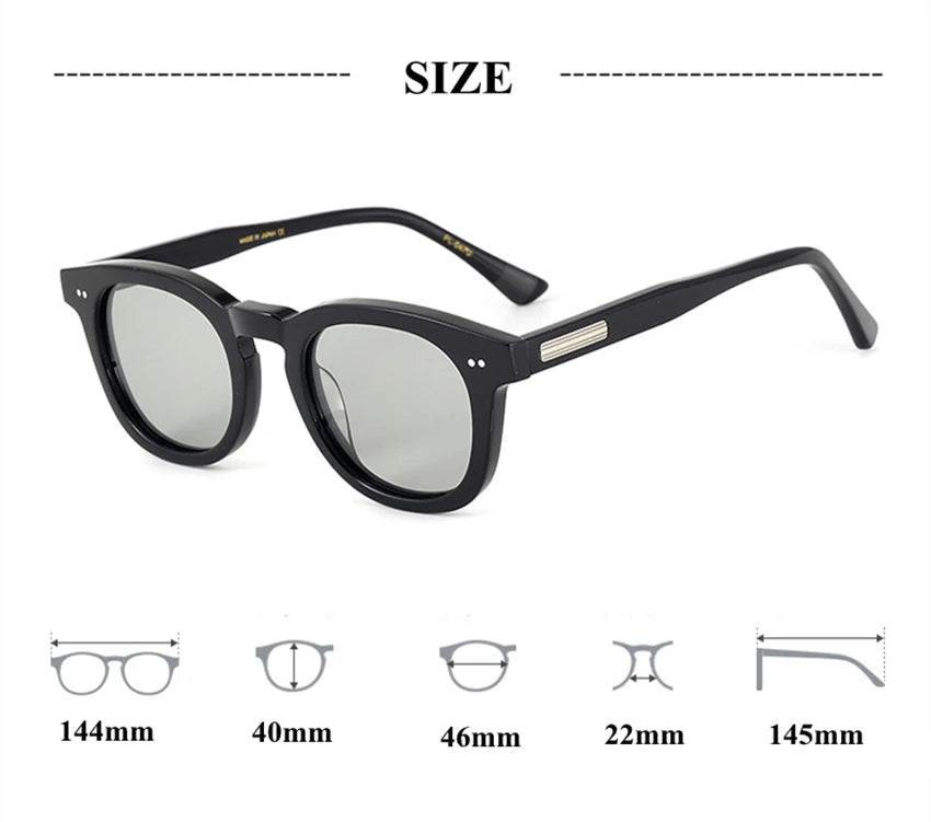 Black Mask Unisex Full Rim Square Acetate Polarized Sunglasses 4946 Sunglasses Black Mask   