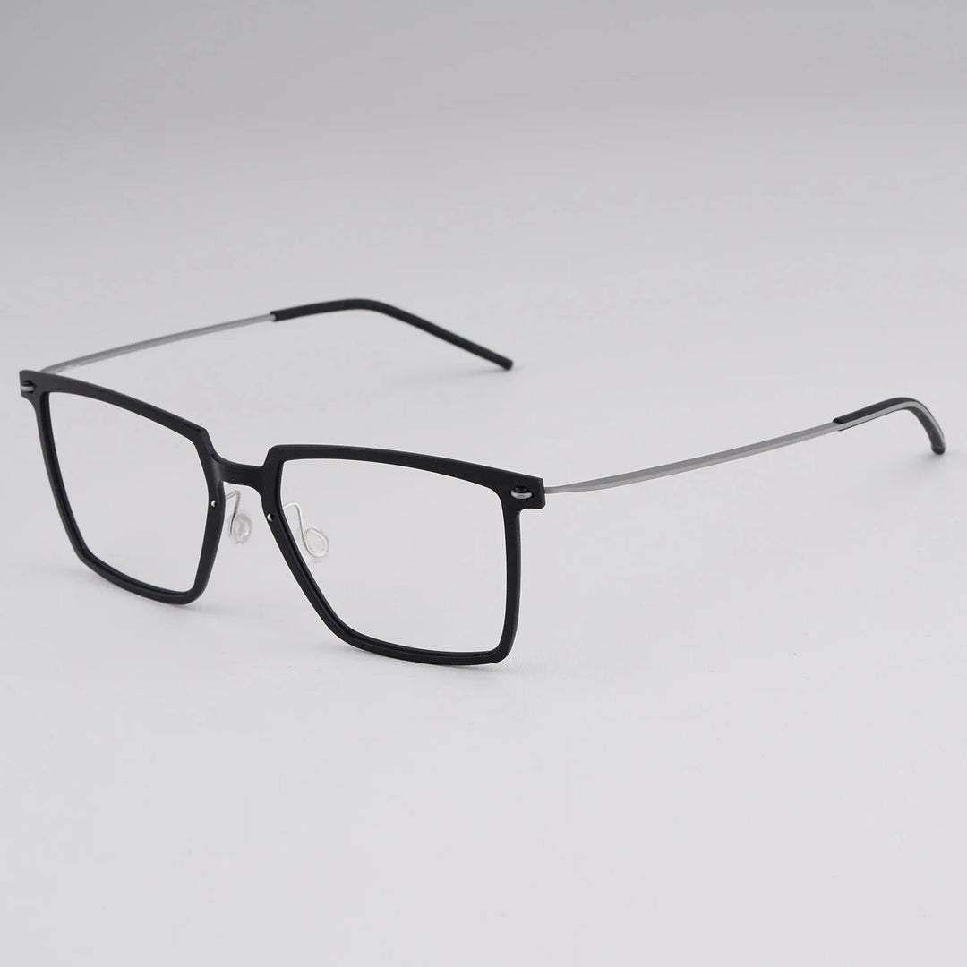 Bobbie Men's Full Rim Square Titanium Acetate Eyeglasses 616577