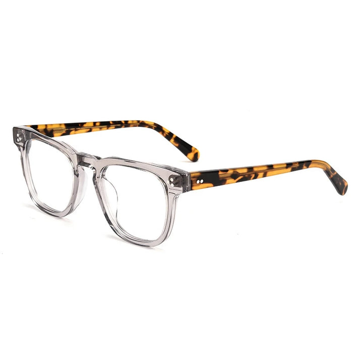 Black Mask Unisex Full Rim Oval Square Acetate Eyeglasses 398620