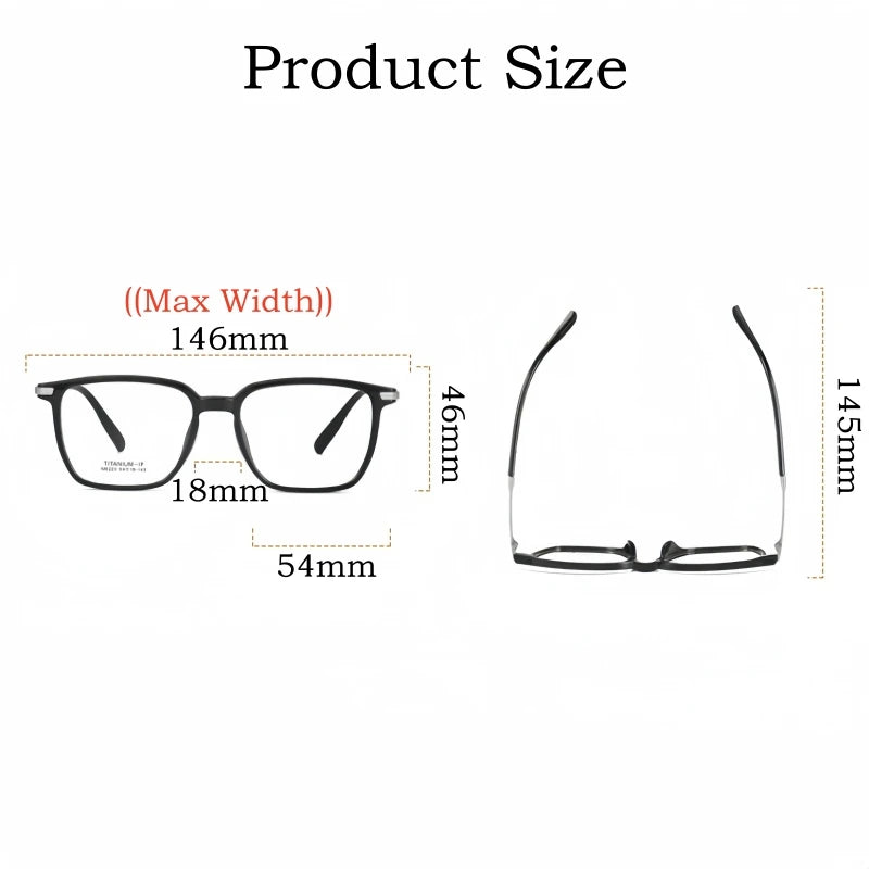 Yimaruili Unisex Full Rim Square Tr 90 Titanium Eyeglasses Full Rim Yimaruili Eyeglasses