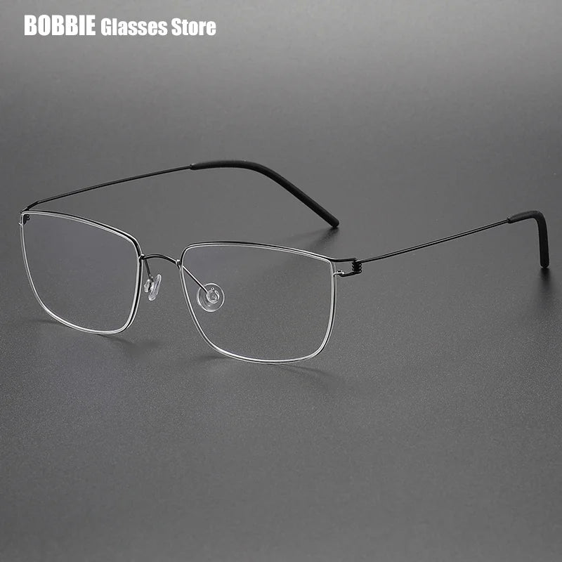 Bobbie Women's Full Rim Square Screwless Titanium Eyeglasses 395117