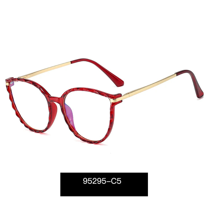 Handoer Women's Full Rim Oval Cat Eye Tr 90 Alloy Eyeglasses 95295