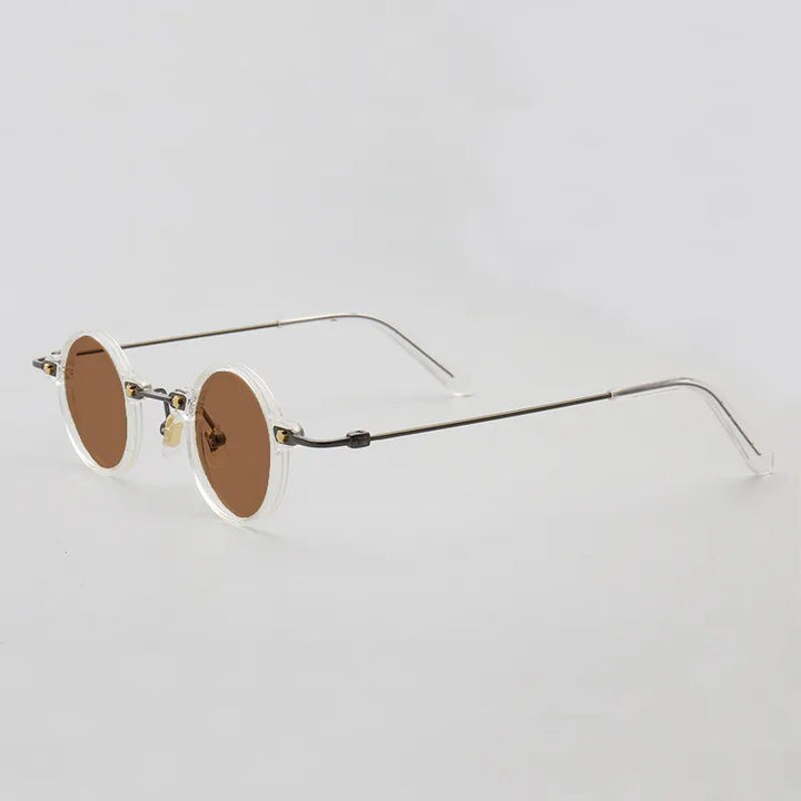 Yujo Unisex Small Round Acetate Alloy UV400 Polarized Sunglasses Sunglasses Yujo   