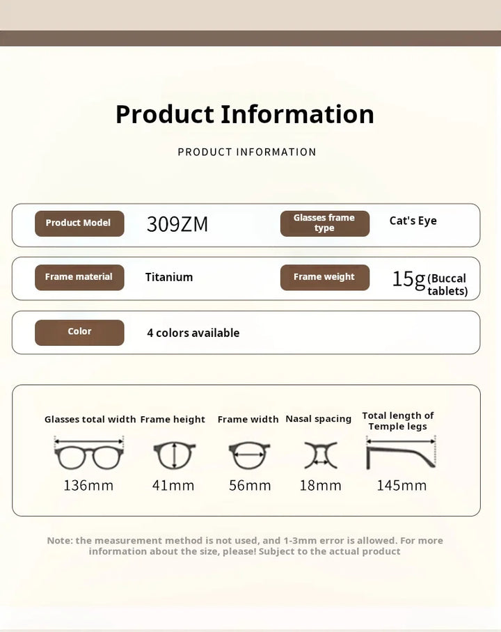 Yimaruili Women's Cat Eye Rimless Cat Eye Titanium Eyeglasses 30944