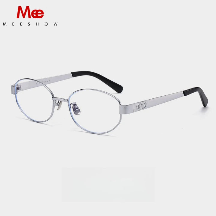 Meeshow Unisex Full Rim Oval Titanium Eyeglasses 30893