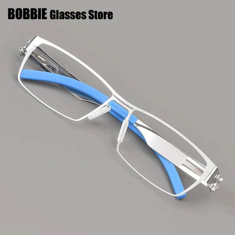 Bobbie Unisex Full Rim Square Steel Screwless Eyeglasses 765083