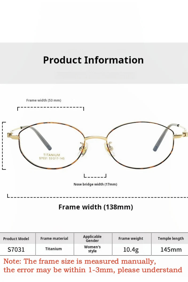 Xbora Unisex Full Rim Oval Pure Titanium Eyeglasses S7031 — view 2 | Xbora at FuzWeb