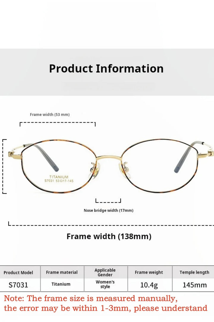 Xbora Unisex Full Rim Oval Pure Titanium Eyeglasses S7031 — view 2 | Xbora at FuzWeb