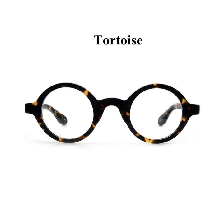 Black Mask Full Rim Round Acetate Optical Eyeglasses 424221 Full Rim Black Mask Tortoise  