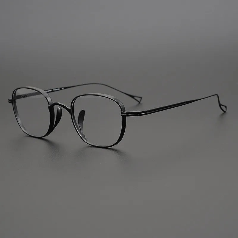 Aimee Unisex Full Rim Square Titanium Eyeglasses 1112114 Full Rim Aimee Black  