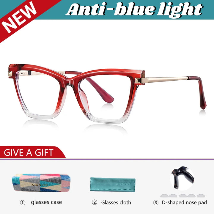 Vicky Women's Full Rim Cat Eye Tr 90 Titanium Reading Glasses 67245