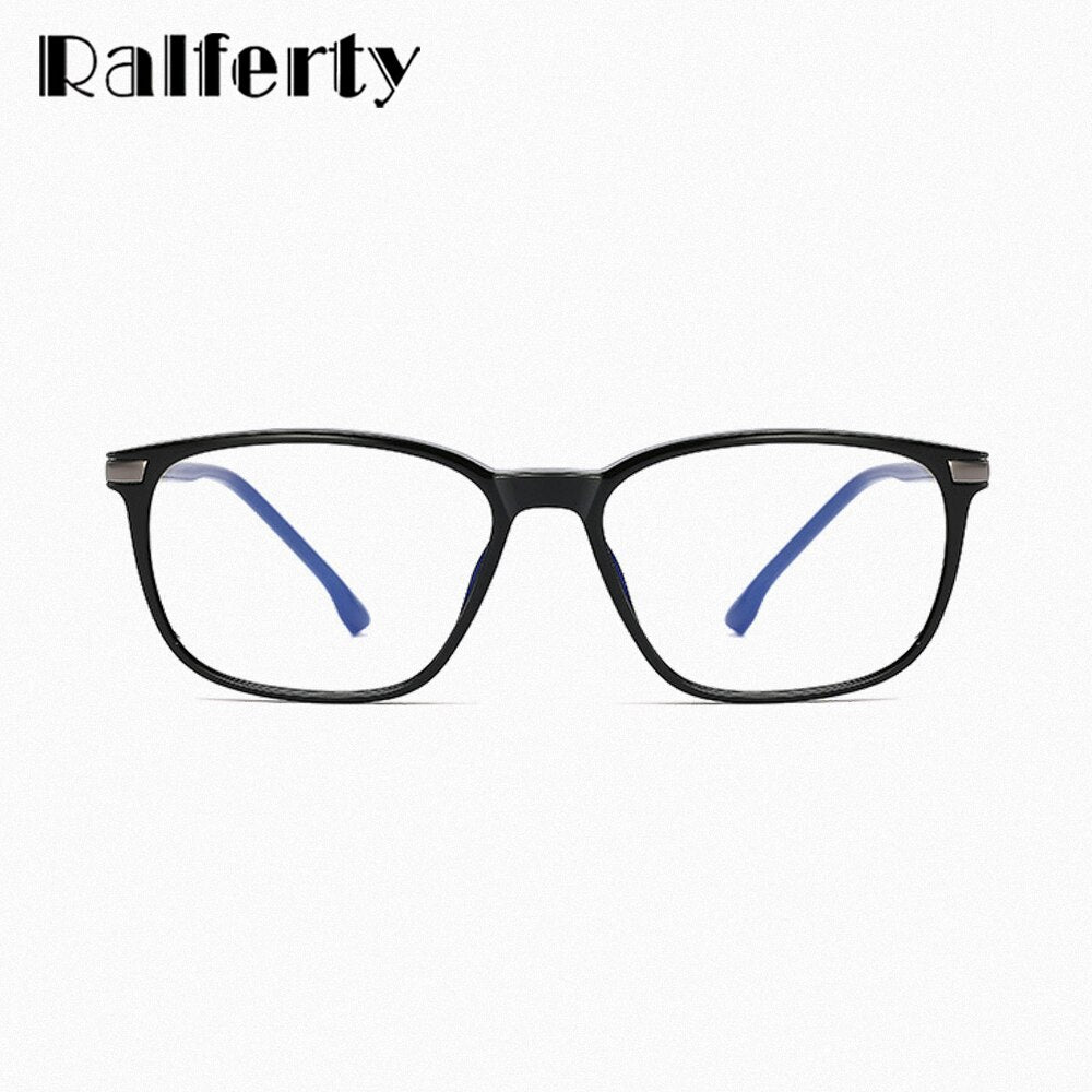 Ralferty Men's Full Rim Square Tr 90 Acetate Eyeglasses F95363 Full Rim Ralferty   