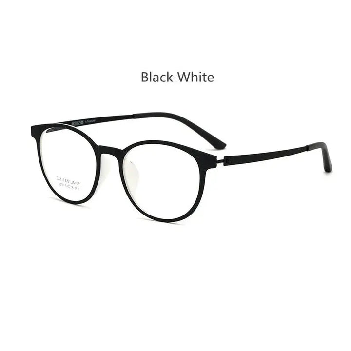 Handoer 230911 Unisex Full Rim Round Tr 90 Titanium Frames FuzWeb