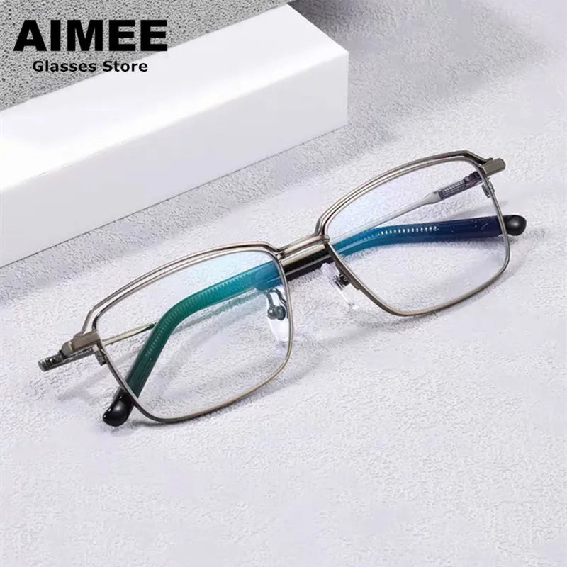 Aimee Unisex Full Rim Square Titanium Eyeglasses 19950 Full Rim Aimee   