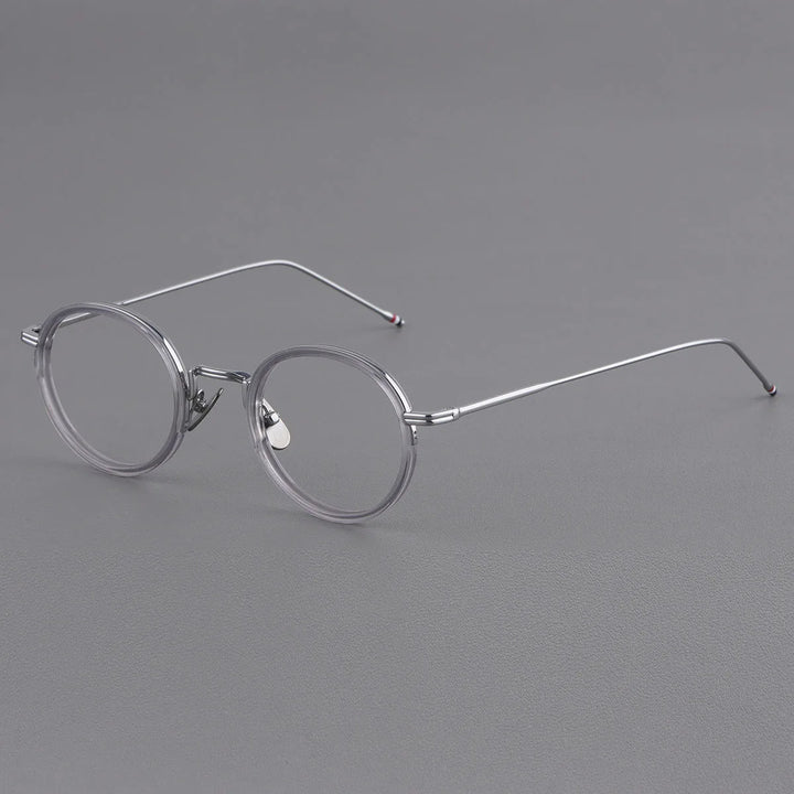 Bobbie Women's Full Rim Round Acetate Titanium Eyeglasses 906906