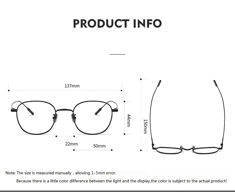 Aimee Unisex Full Rim Square Titanium Eyeglasses 80802