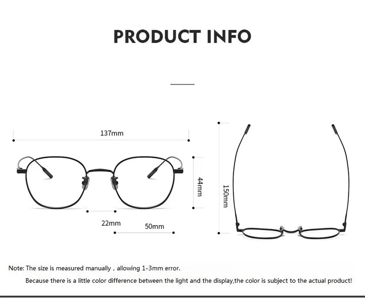 Aimee Unisex Full Rim Square Titanium Eyeglasses 80802