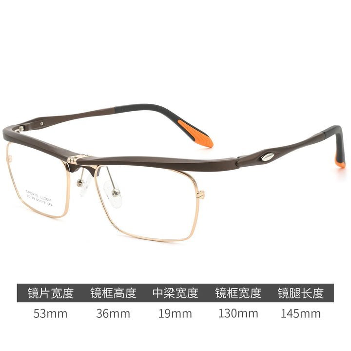 Bclear Unisex Full Rim Rectangle ULTEM Sports Eyeglasses BSF-Z189C