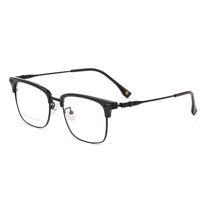 Kocolior Unisex Full Rim Square Tr 90 Alloy Hyperopic Reading Glasses 18007 Reading Glasses Kocolior Black China 0