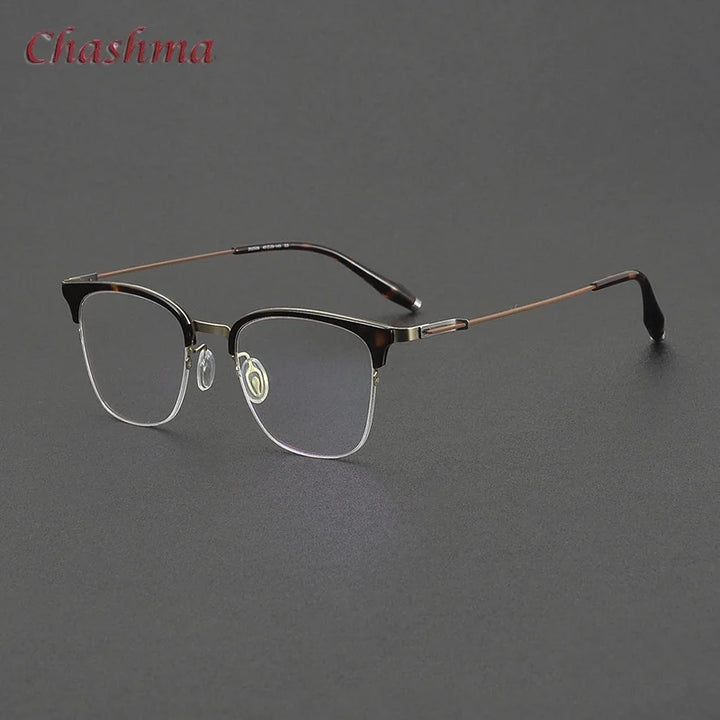 Chashma Ochki Women's Full Rim Square Acetate Titanium Eyeglasses 802506