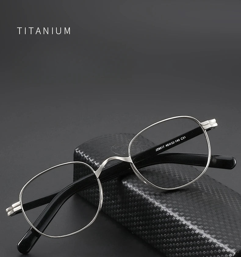 Yimaruili Men's Full Rim Oval Square Acetate Titanium Eyeglasses Y8017 Full Rim Yimaruili Eyeglasses   