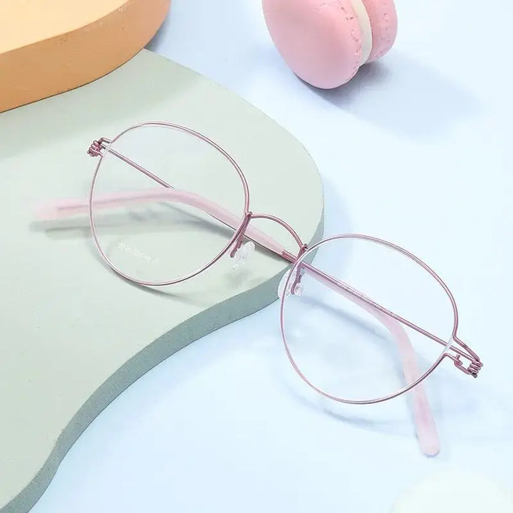 Bobbie 822000 Unisex 122mm Titanium Full Rim Oval Frames — view 1 | Bobbie at FuzWeb