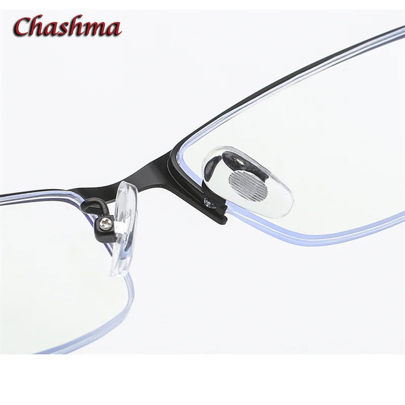 Chashma Ochki Men's Semi Rim Square Alloy Eyeglasses 9036 Semi Rim Chashma Ochki   