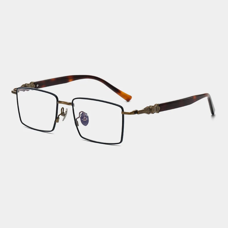 Blackmask Unisex Full Rim Square Titanium Eyeglasses BM-T6863