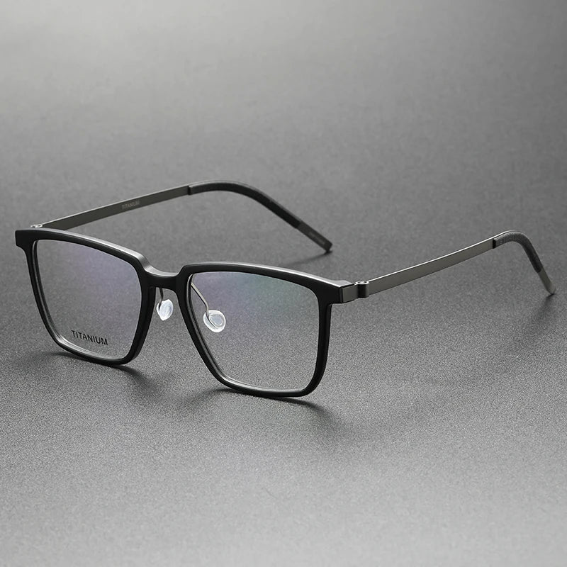 Bobbie Unisex Full Rim Square Titanium Acetate Eyeglasses 761844