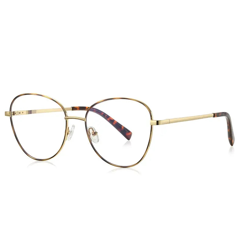 Vicky Unisex Full Rim Oval Stainless Steel Reading Glasses 3091 — view 2 | Vicky at FuzWeb