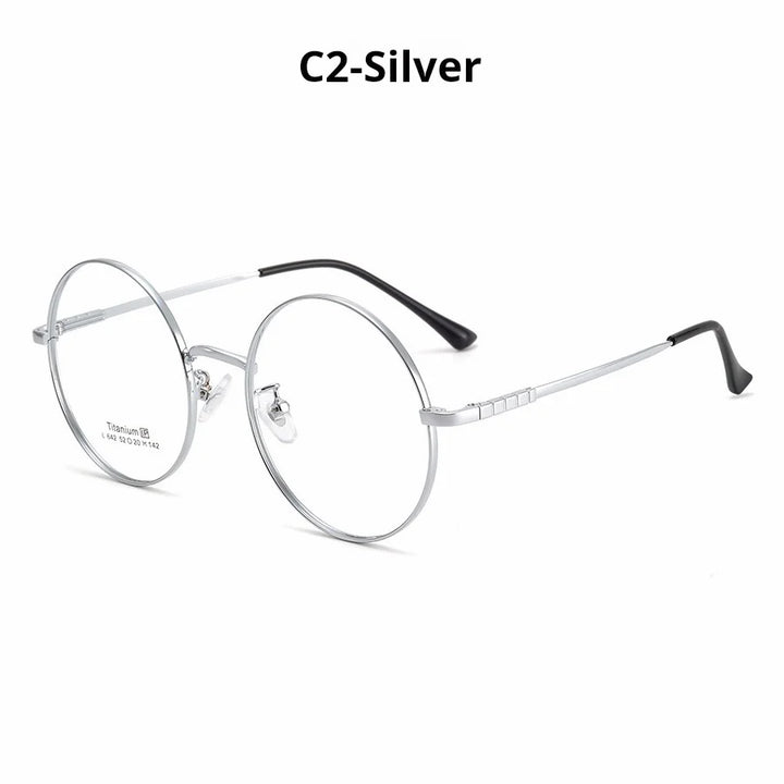 Xbora Women's Full Rim Round Titanium Eyeglasses 544642