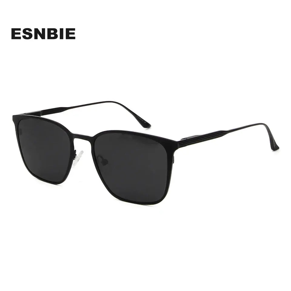 Esnbie 199010 Womens Full Rim Square Titanium Sunglasses — view 1 | Esnbie at FuzWeb