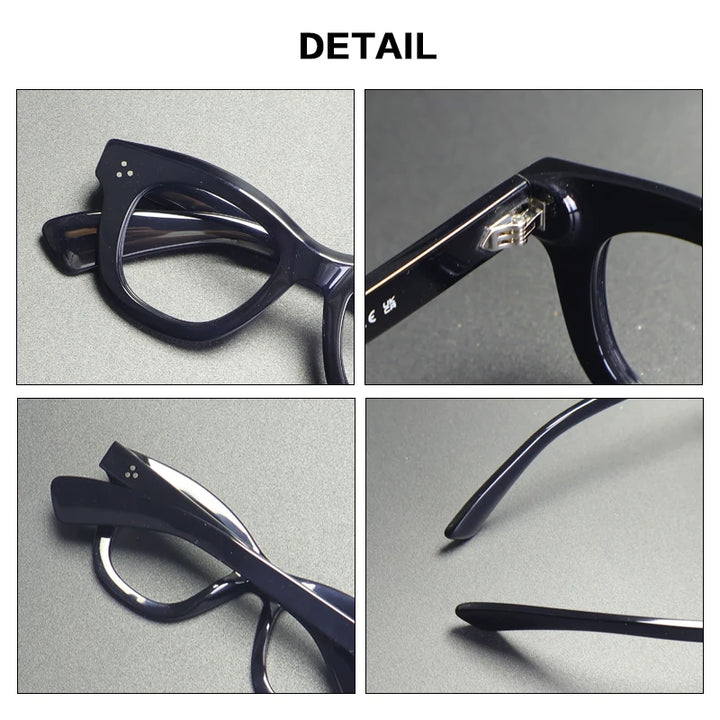 Gatenac Unisex Full Rim Square Thick Acetate Reading Glasses G2416