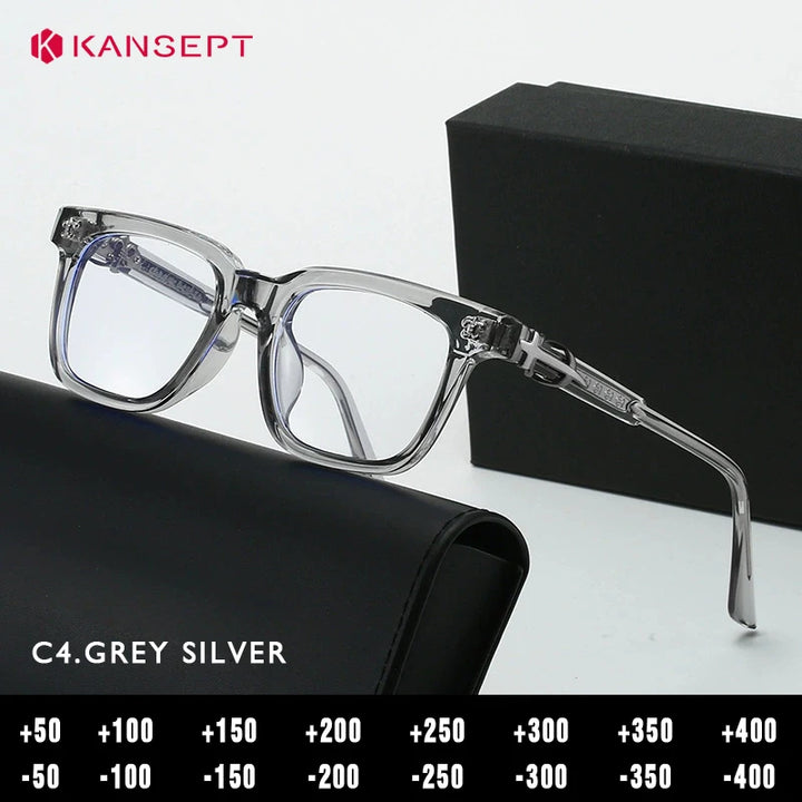 Kansept Unisex Full Rim Square Acetate Reading Glasses 25139