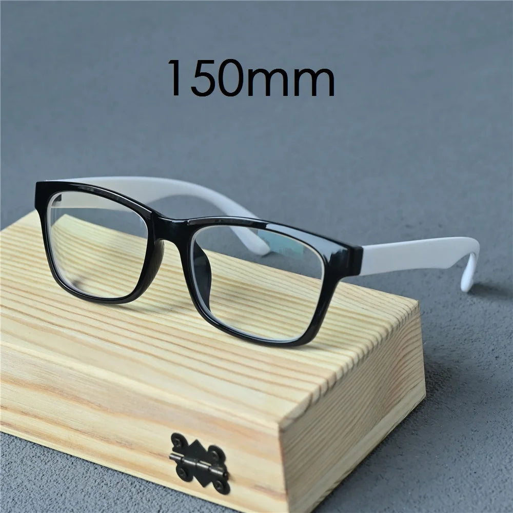 Cubojue Unisex Full Rim Square Tr 90 Titanium Reading Glasses 14819 Reading Glasses Cubojue anti blue light 0 black white