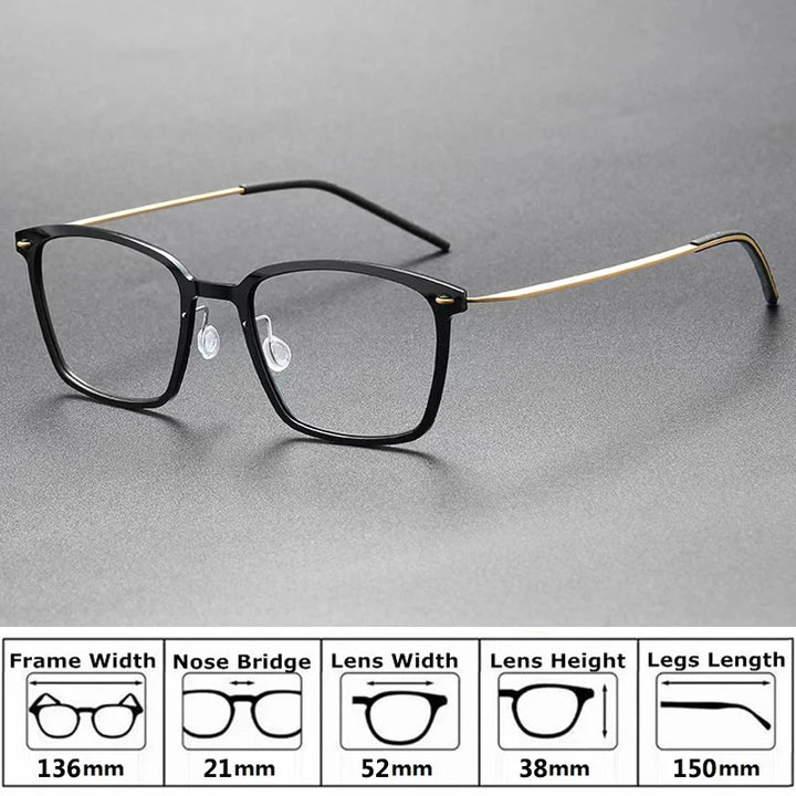 Bobbie Unisex Full Rim Square Acetate Eyeglasses 65-Series