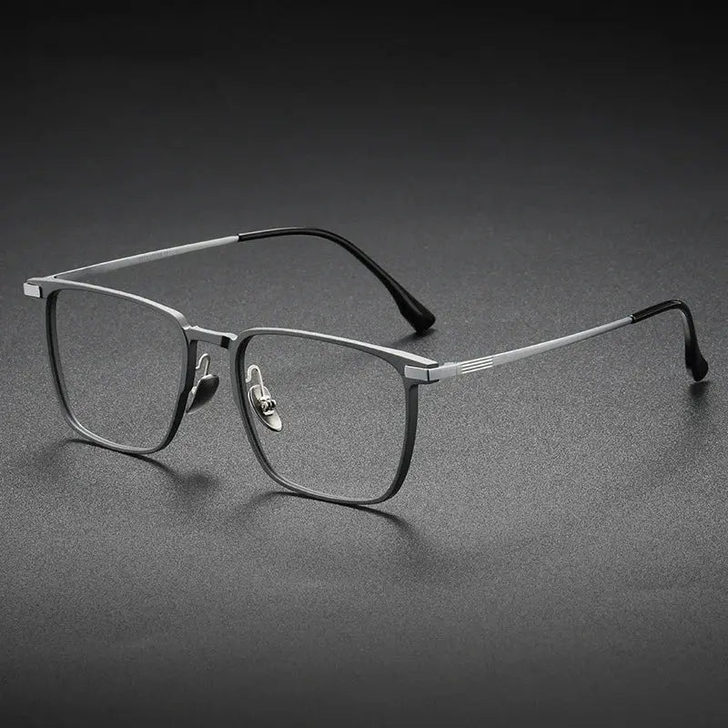 Vicky Unisex Full Rim Square Aluminum and Titanium Reading Glasses V2248 — view 2 | Vicky at FuzWeb