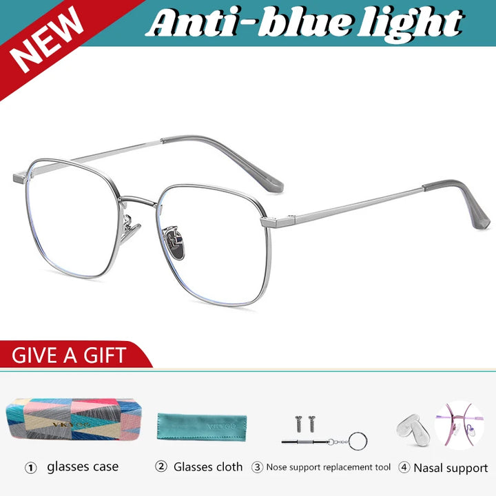 Vicky Women's Full Rim Polygon Square Steel Reading Glasses 618322