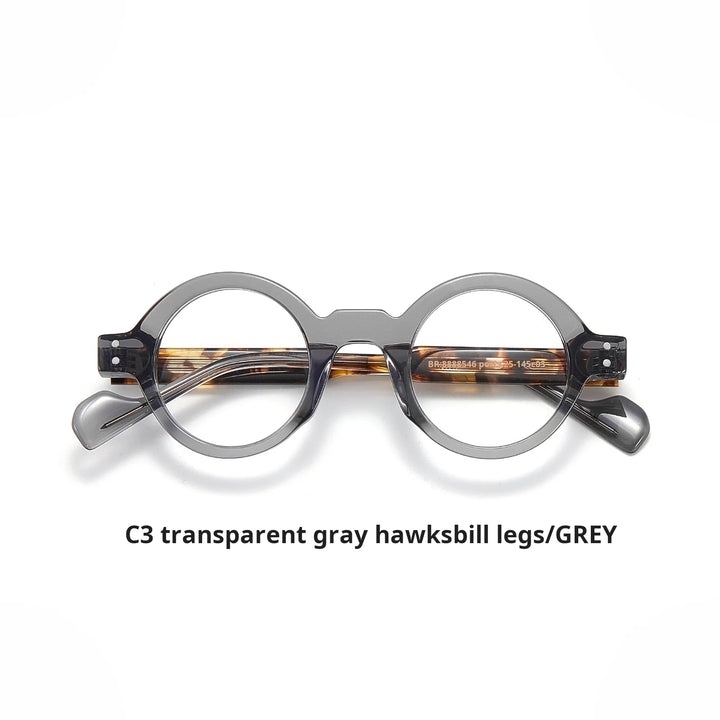 Momoja Unisex Full Rim Round Acetate Eyeglasses 90265