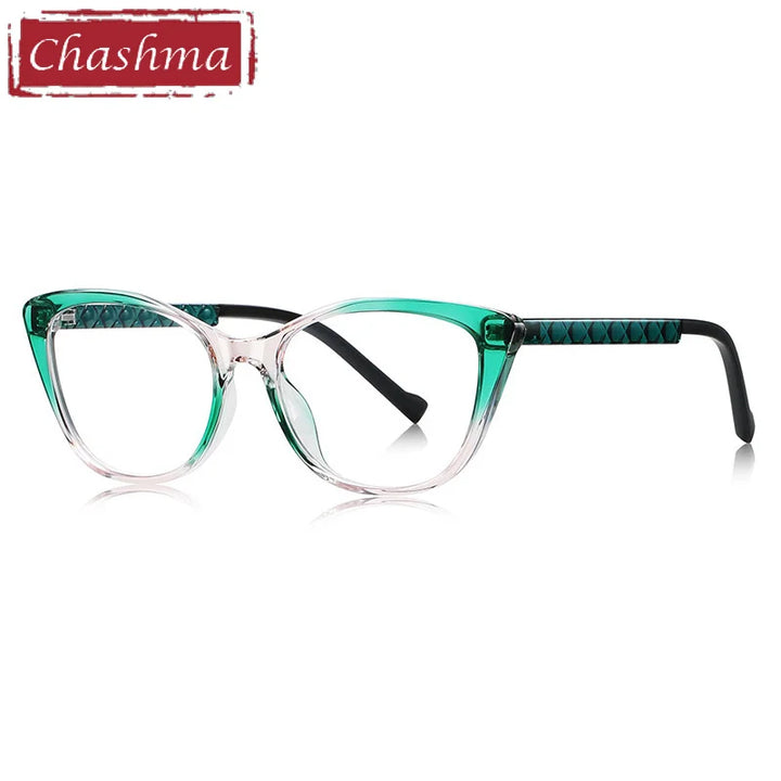 Chashma Ottica Women's Full Rim Cat Eye Tr 90 Titanium Eyeglasses 474019