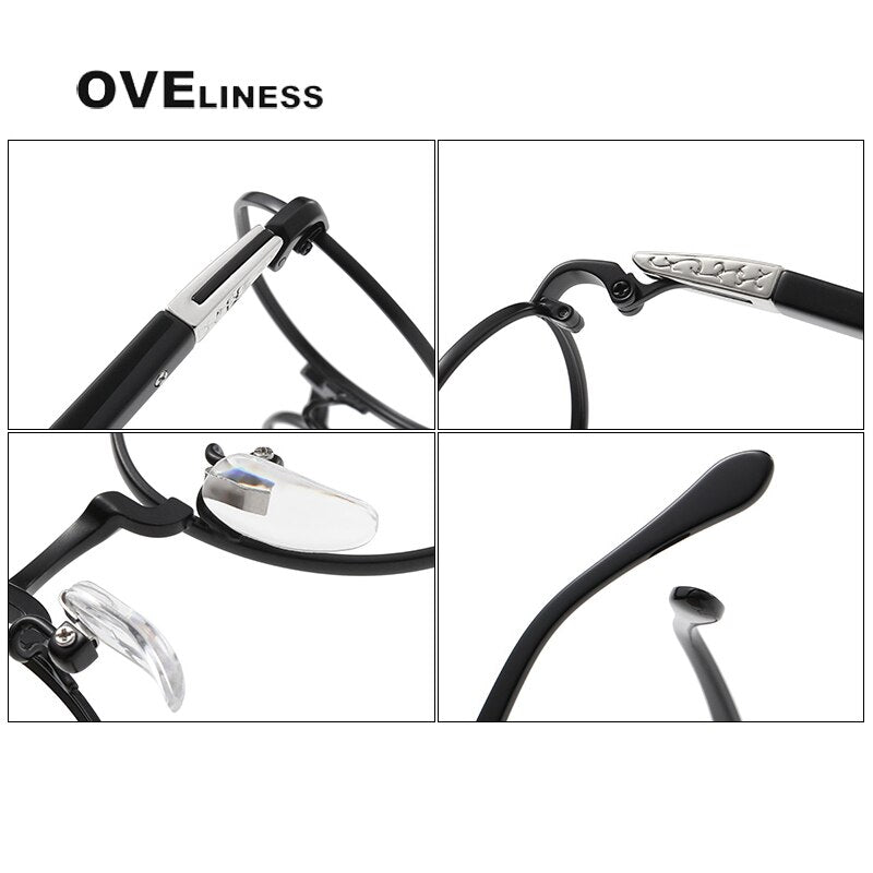 Oveliness Unisex Full Rim Square Acetate Titanium Eyeglasses Ks140 Full Rim Oveliness   