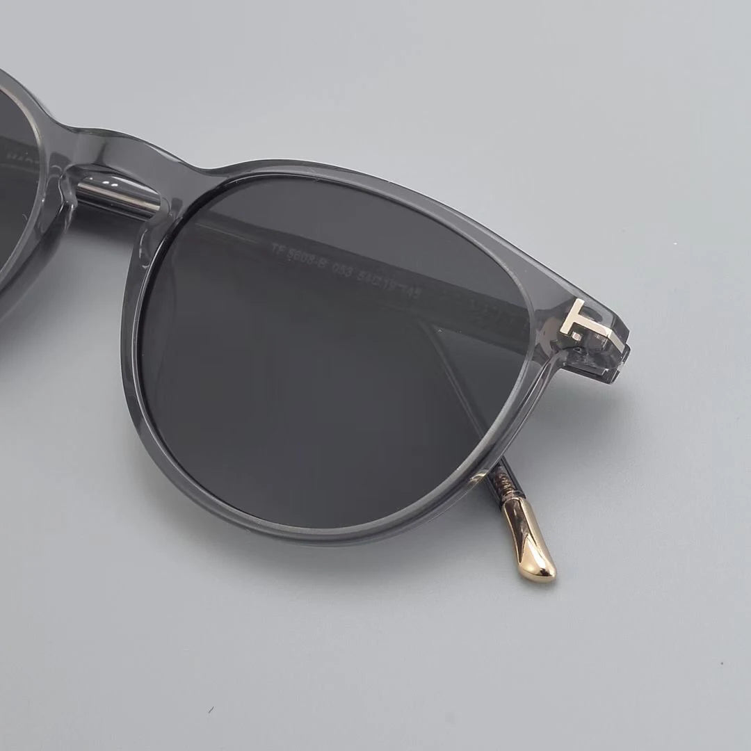 Black Mask Unisex Full Rim Acetate Round Polarized Sunglasses 5608b Sunglasses Black Mask   