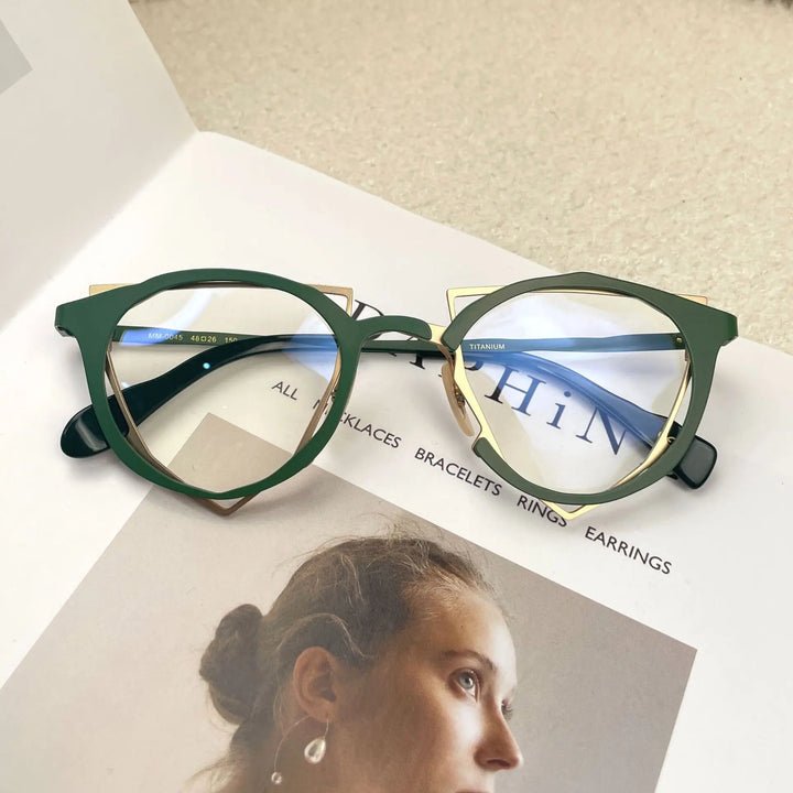 Muzz 0045-2 unisex oval IP titanium prescription eyeglasses — view 4